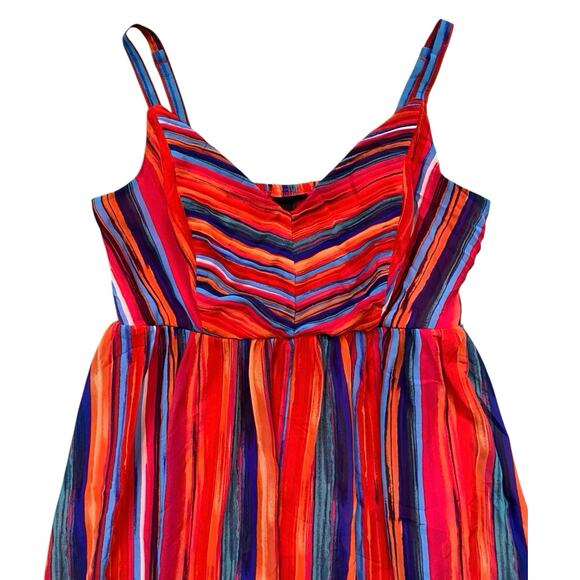Torrid Striped Colorful Elegant Vacation Lined Maxi Dress- L - Picture 3 of 5